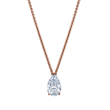 Pear Shape Solitaire Pendant - Natural or Lab-Eco Diamond