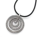 18K Triple Circle Diamond Pendant 1.25carat - Real Natural Diamonds