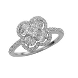 Flower's Desire Ring - Various Diamond Combinations - Real Diamonds