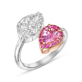 Double Pear Shape ''Moi et Toi” Ring