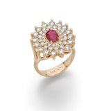 Dianna Trio Stars Ring- 18K Gold - Real Natural & Gems Diamonds
