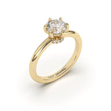 CELESTIA - 1.01ct Round 6 Prongs Classic Band- Lab Eco Diamond