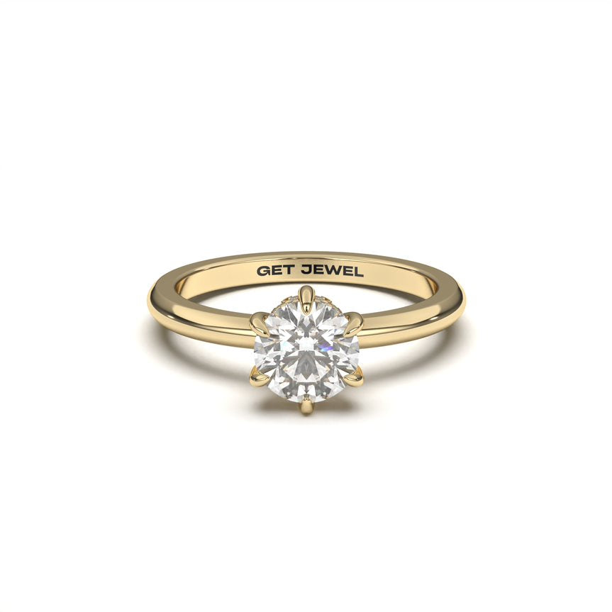指輪・リング oll Bring CELESTIA - Round 6 Prongs Classic Band – GET-JEWEL.COM