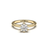 CELESTIA - 1.01ct Round 6 Prongs Classic Band- Lab Eco Diamond