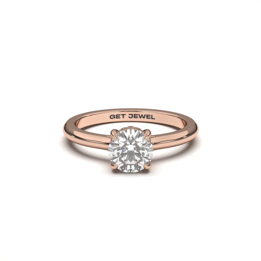 STELLAR - Round 4 Prongs Smooth Sleeves Band – GET-JEWEL.COM