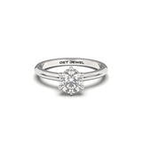 LUMINARIA - Round 6 Prongs Setting Smooth Sleeves Band