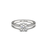 ASTRAL - 1.02CT Round 4 Prongs Engagement Ring - Lab Eco Diamond