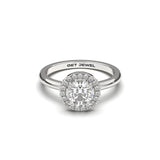 NOVA - 1.00ct Round 4 Prongs Halo Classic Band