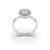 NOVA - 1.00ct Round 4 Prongs Halo Classic Band
