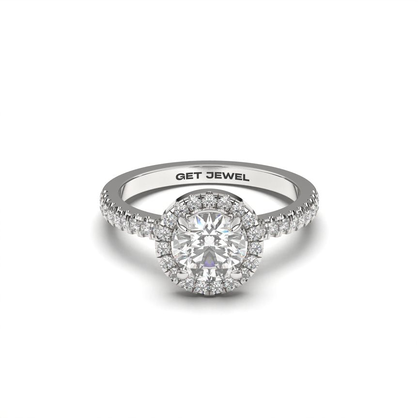 ORION - Round Halo 4 Prongs Setting Classic Micro Band