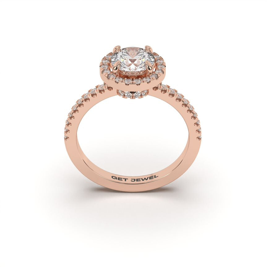 ORION - Round Halo 4 Prongs Setting Classic Micro Band
