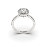 ORION - Round Halo 4 Prongs Setting Classic Micro Band