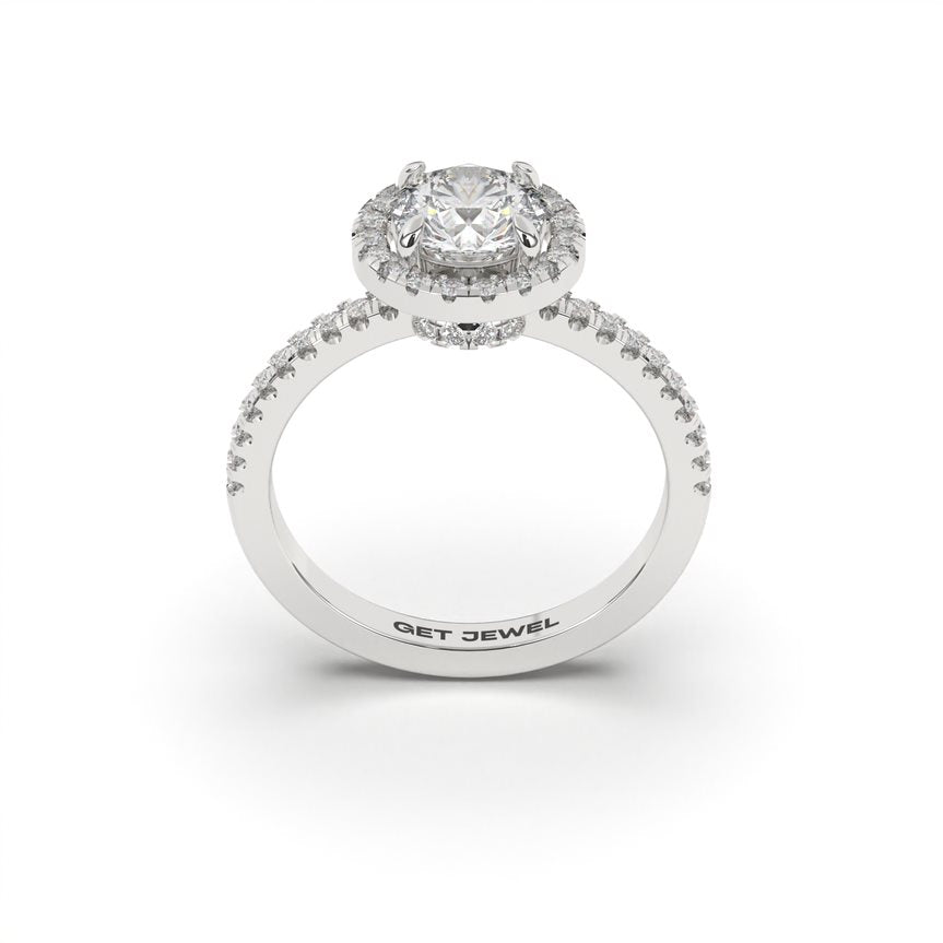 ORION - Round Halo 4 Prongs Setting Classic Micro Band