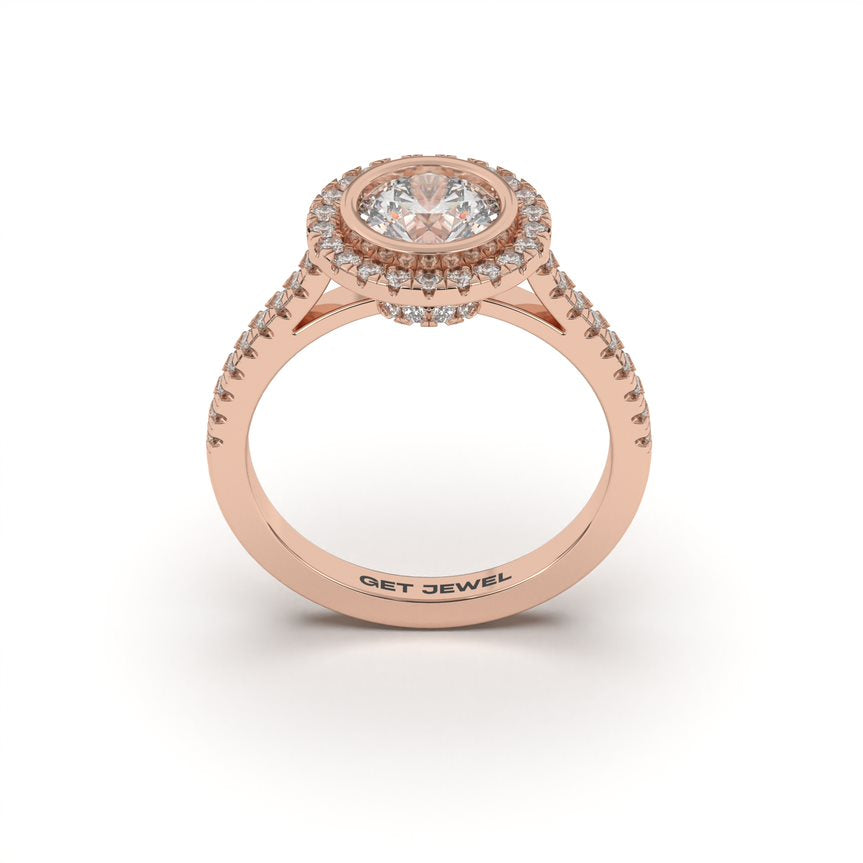LUXE - Round Bezel Halo Setting Sleeves Micro Band