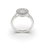 LUXE - Round Bezel Halo Setting Sleeves Micro Band