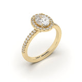 OPULENCE - Oval Halo 4 Prongs Setting  Classic Micro Band