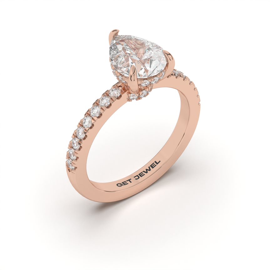 SERENE - Pear Setting Classic Band - 3 prongs