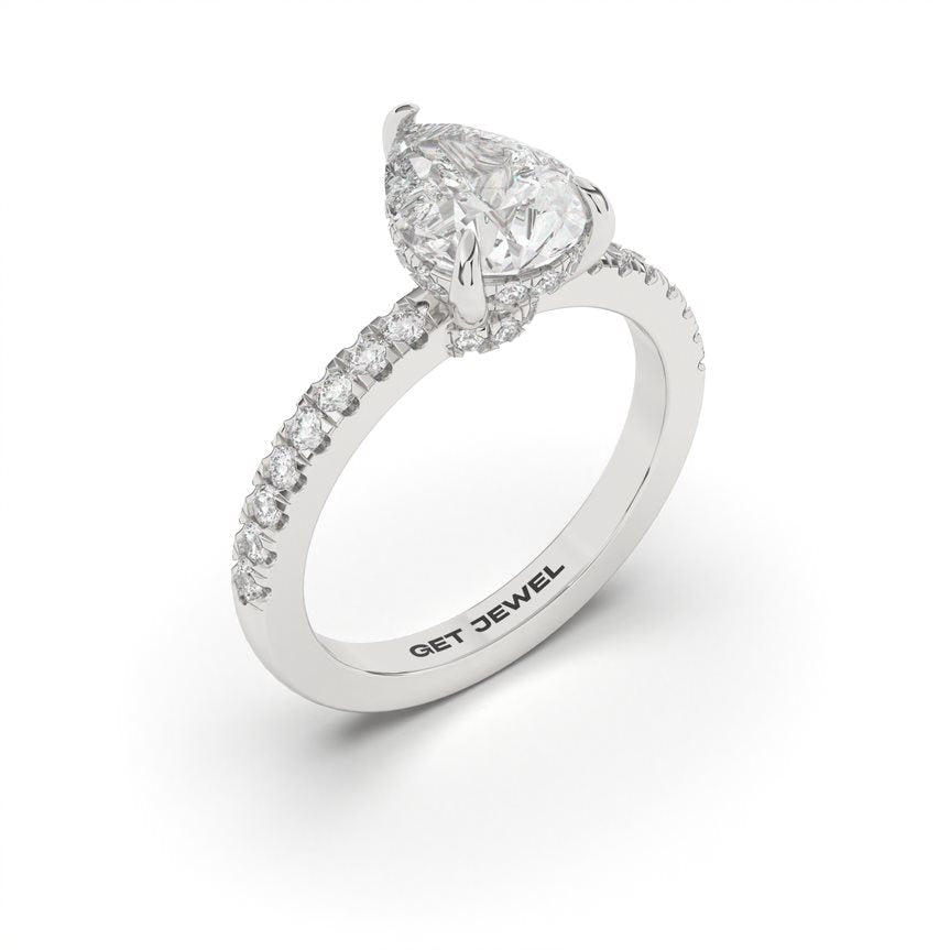 SERENE - Pear Setting Classic Band - 3 prongs