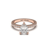 SERENE - Pear Setting Classic Band - 3 prongs