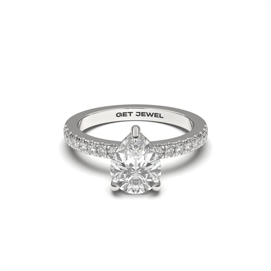 SERENE - Pear Setting Classic Band - 3 prongs