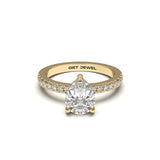 SERENE - Pear Setting Classic Band - 3 prongs