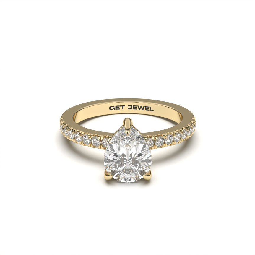 SERENE - Pear Setting Classic Band - 3 prongs