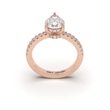 SERENE - Pear Setting Classic Band - 3 prongs