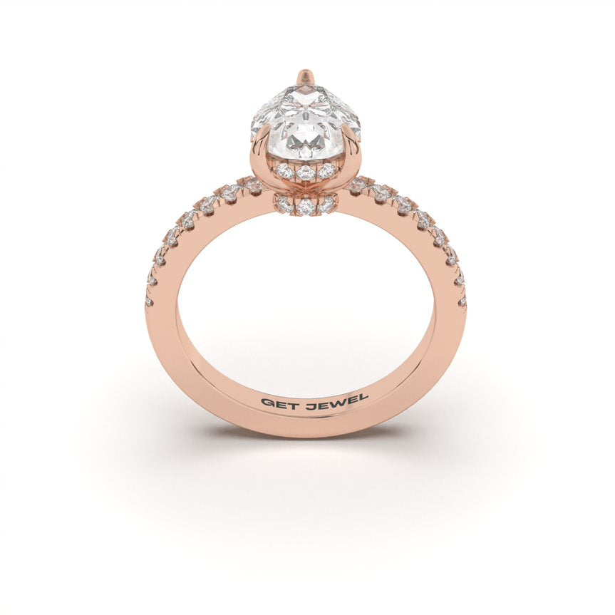 SERENE - Pear Setting Classic Band - 3 prongs