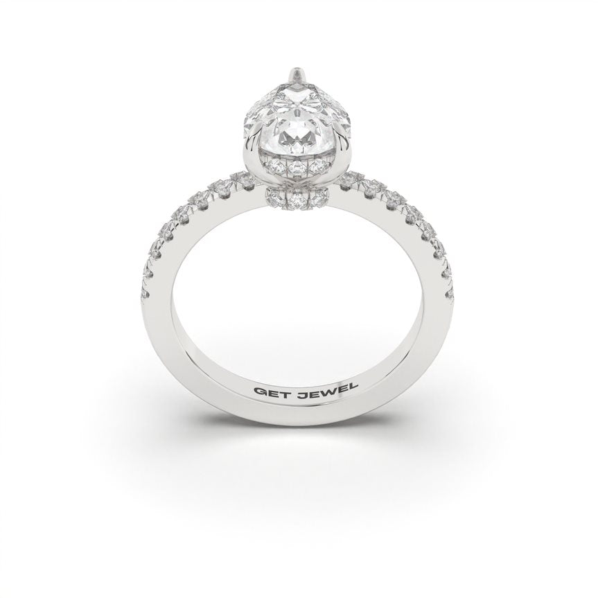 SERENE - Pear Setting Classic Band - 3 prongs