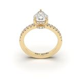 SERENE - Pear Setting Classic Band - 3 prongs