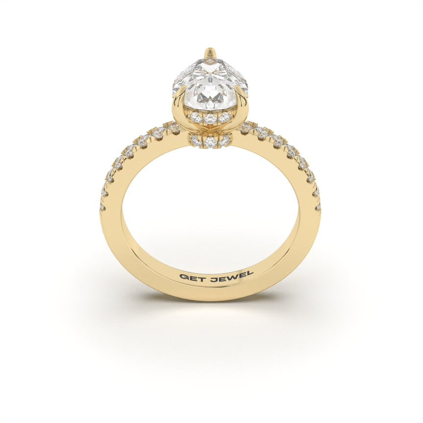 SERENE - Pear Setting Classic Band - 3 prongs
