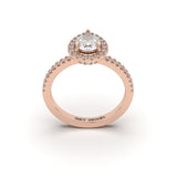 ETHEREAL - Pear Halo Setting Band - 3 Prongs