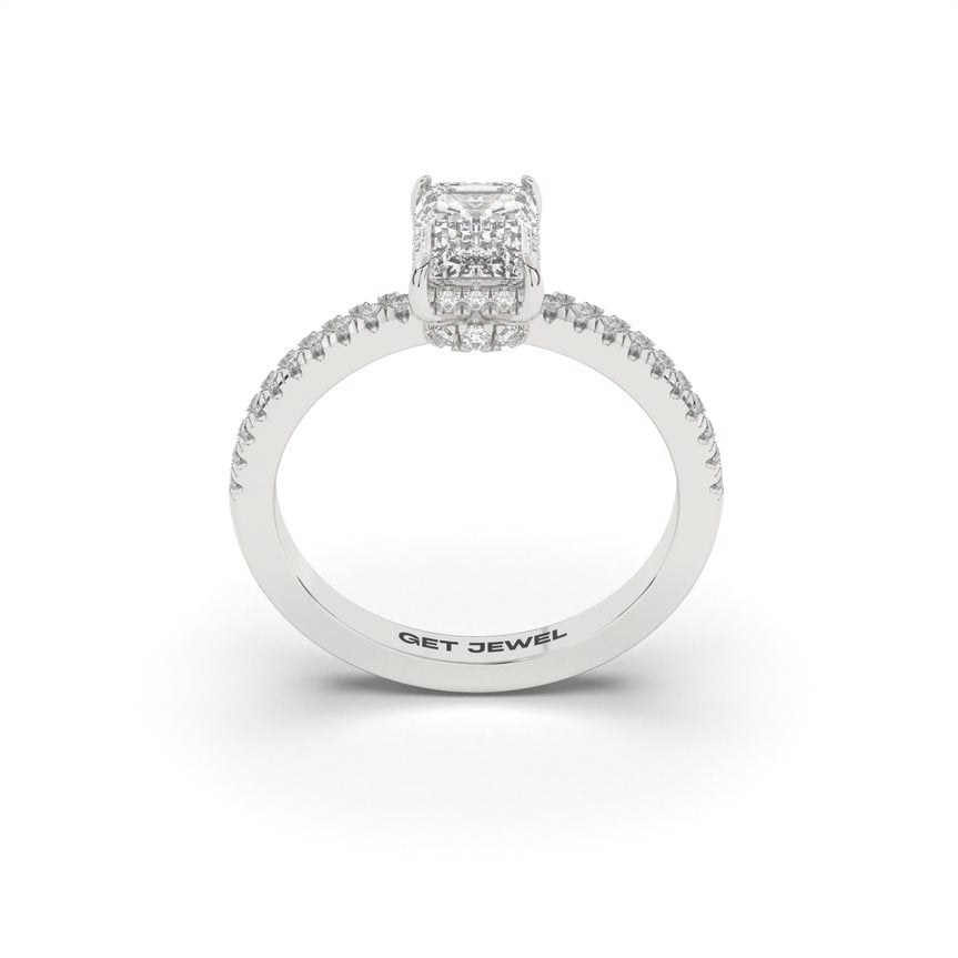 ALLURE - Emerald 4 Prongs Setting Classic Micro Band