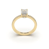 ALLURE - Emerald 4 Prongs Setting Classic Micro Band