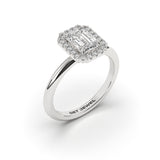 SPLENDID - Emerald Halo 4 Prongs Smooth Band