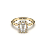 SPLENDID - Emerald Halo 4 Prongs Smooth Band