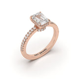 MAJESTIC Rose - 1.23ct Emerald 4 Prongs Micro Band - Lab Eco Diamond