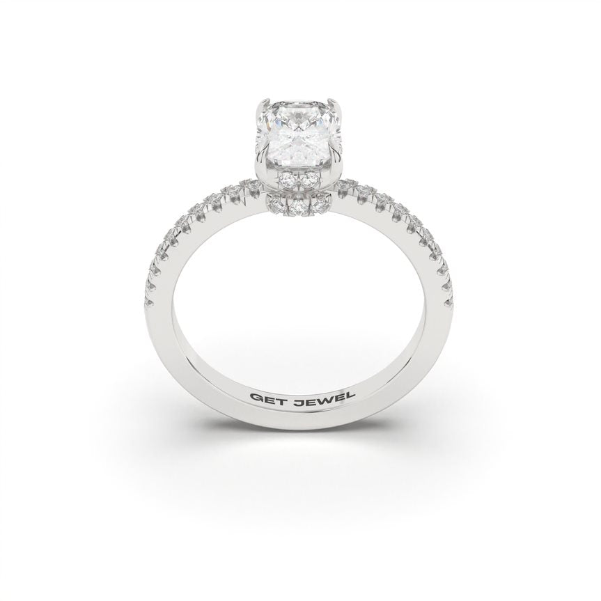 DELICATE - Oval 4 Prongs Setting Classic Micro Band