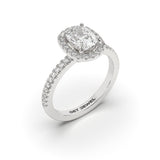 CELESTE – Cushion Halo 4 Prongs Setting with Classic Micro Band