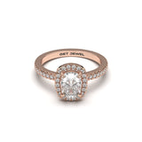 CELESTE – Cushion Halo 4 Prongs Setting with Classic Micro Band