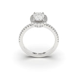 CELESTE – Cushion Halo 4 Prongs Setting with Classic Micro Band