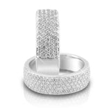 18K Bold and Wide Diamond Band- Natural Diamond