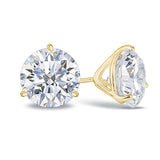 Victoria - 3 Prongs Martini Round Brilliant Stud Earring