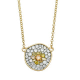 1.15CT Sun Burst Pebble Diamond Necklace