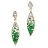 2.40 cttw Tsavorite Ombre Diamond Marquise Earrings