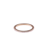 Rose Gold Half Eternity Ring - Real Natural Diamonds