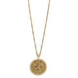 6.20 cttw Yellow, Autum, Red and White Diamond Large Sunflower Kaleidoscope Necklace