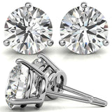 Kate - Classic 3 Prongs Basket Round Brilliant Stud Earring