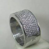 18K Bold and Wide Diamond Band- Natural Diamond