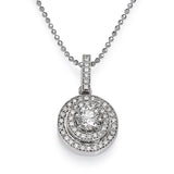Annabel - Double Halo Elegant Pendant
